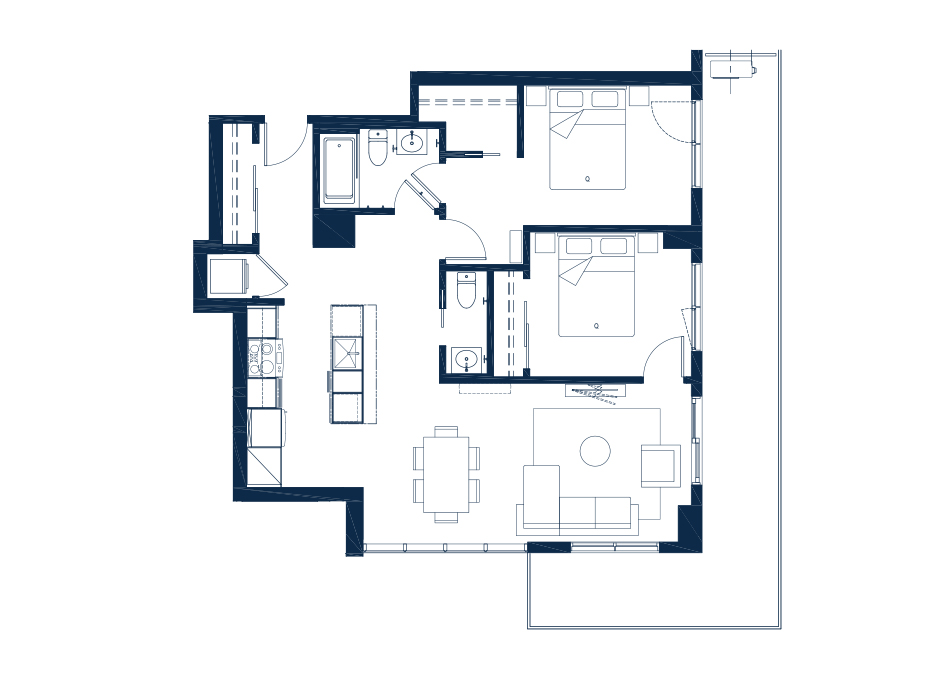 Plan du projet Alexander Appartements 2 à Shaughnessy